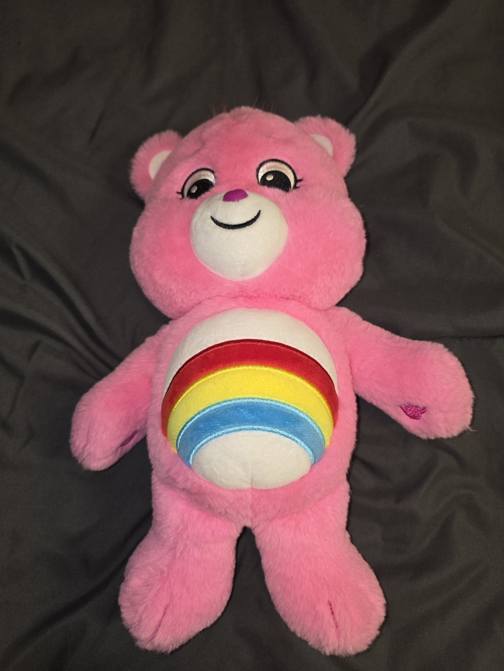 Care Bears Cheer Bear Pink Rainbow Plush Basic Fun Unlock the Magic